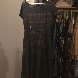 Sangria Navy Sequin Dress
